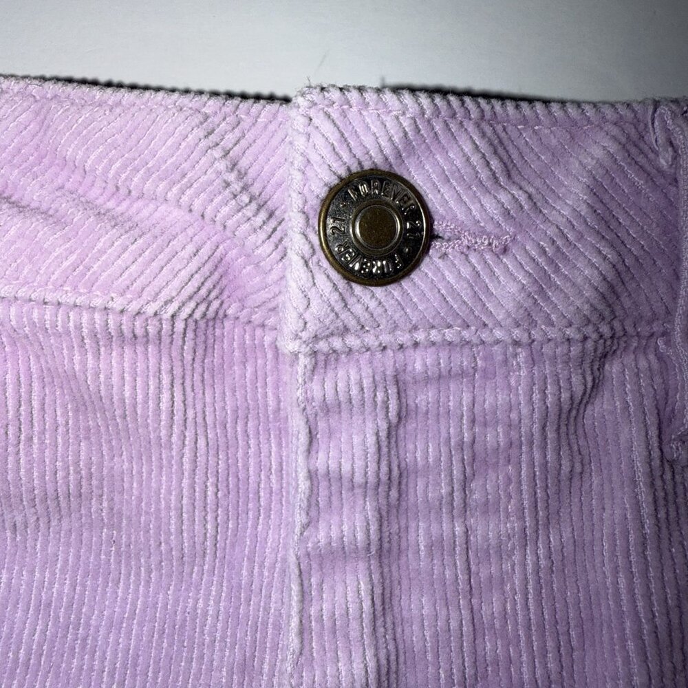 Forever 21 Shorts Womens Sz 27 High Rise Corduroy Lavender Purple Shortie‎ 2 in - Picture 3 of 9